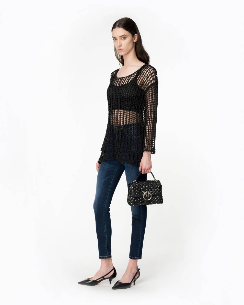 Pinko Skinny Jeans Stretch-Denim Mit Stickerei Auf Der Rückseite