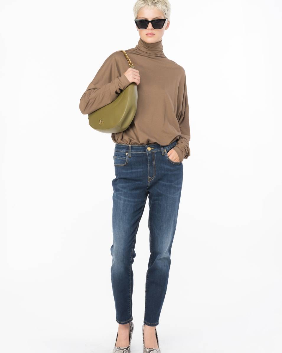 Pinko Skinny Jeans Stretch-Denim Mit Stickerei Auf Der Rückseite