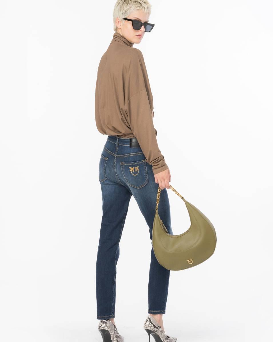 Pinko Skinny Jeans Stretch-Denim Mit Stickerei Auf Der Rückseite