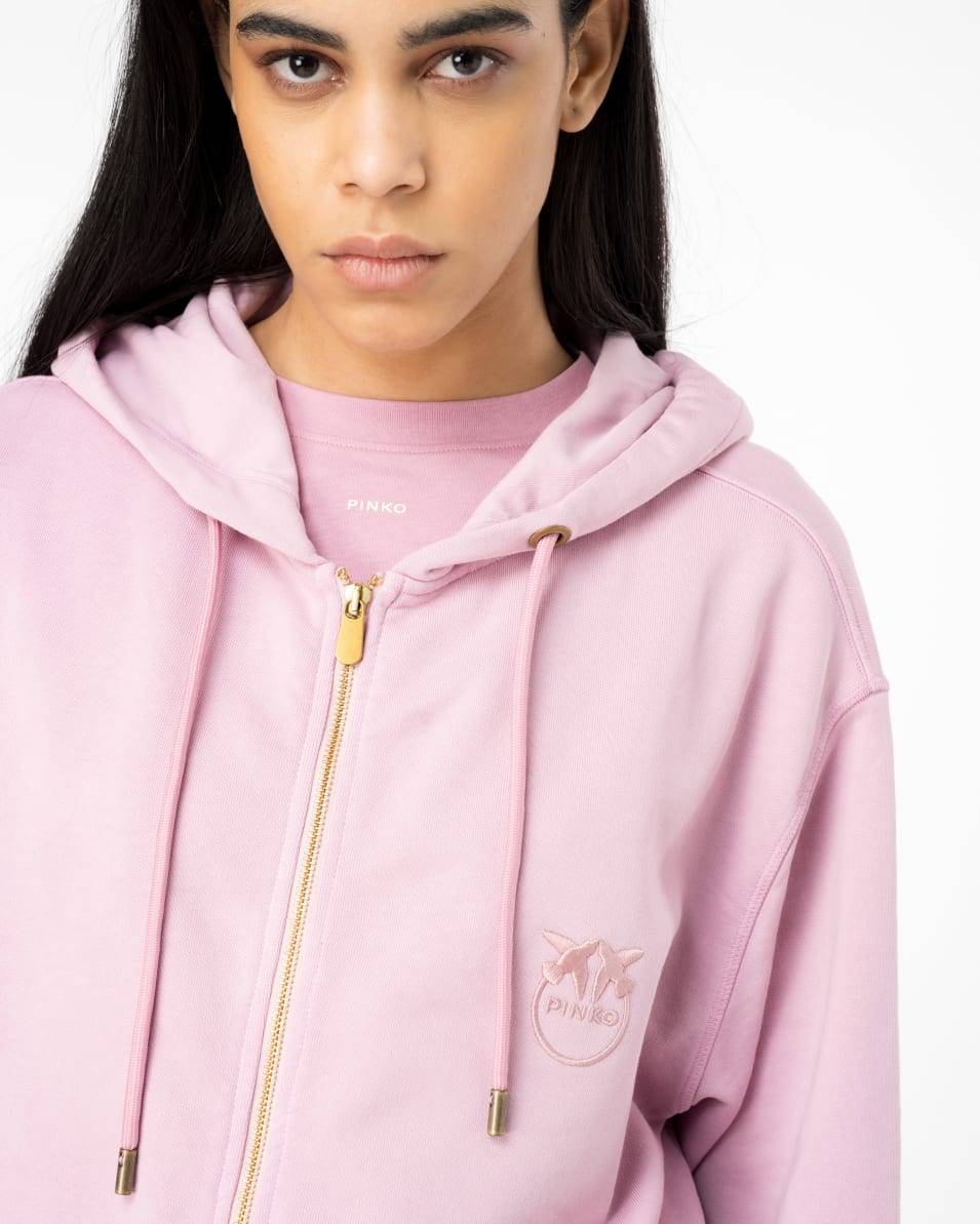 Pinko Sweatjacke Mit Reißverschluss Und Love-Birds-Stickerei
