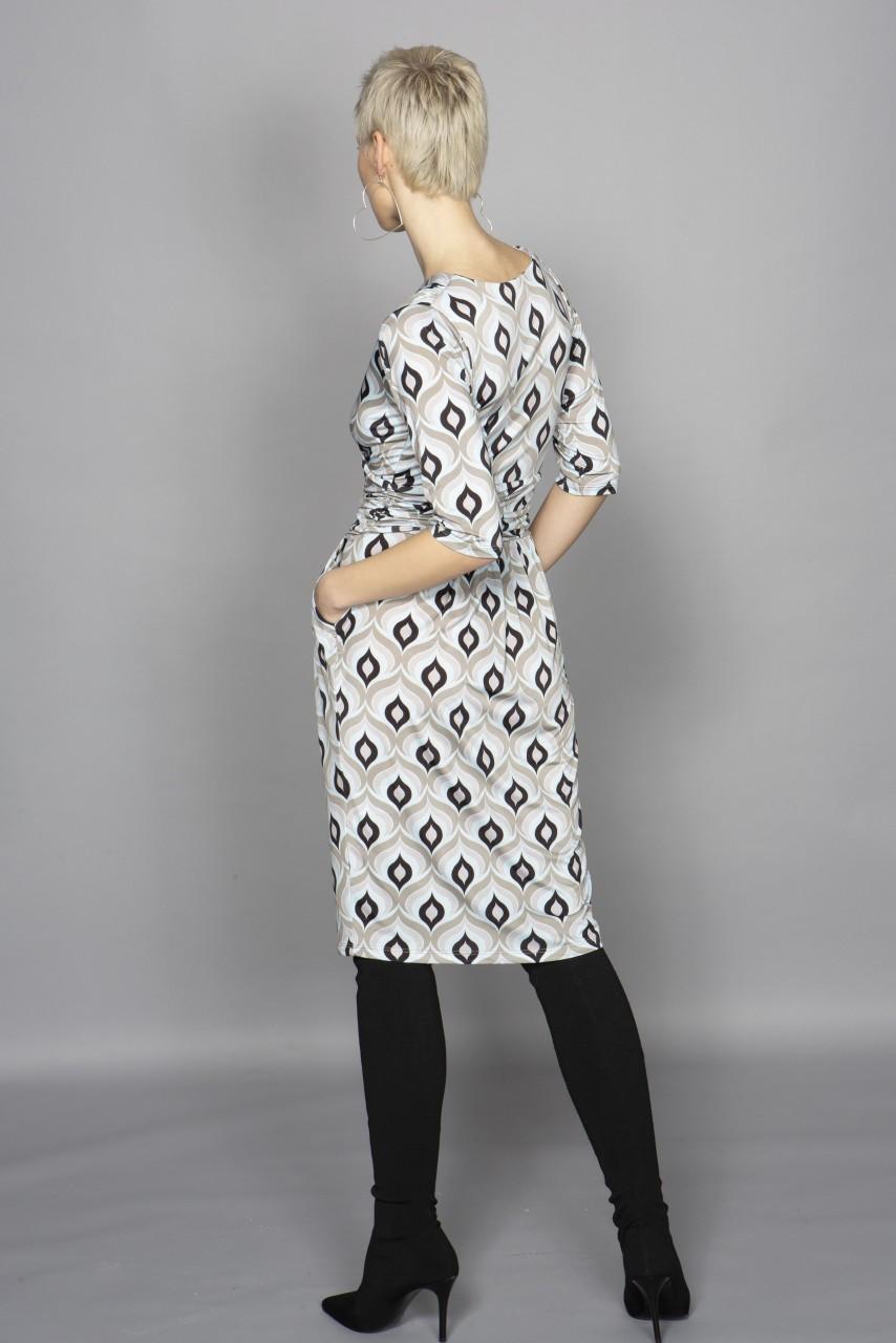 Marivie Boss, I Need More Money Peacock Feather Rosé Dress