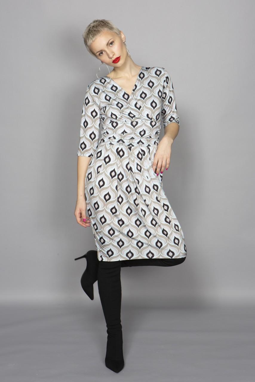 Marivie Boss, I need more money peacock feather rosé Dress