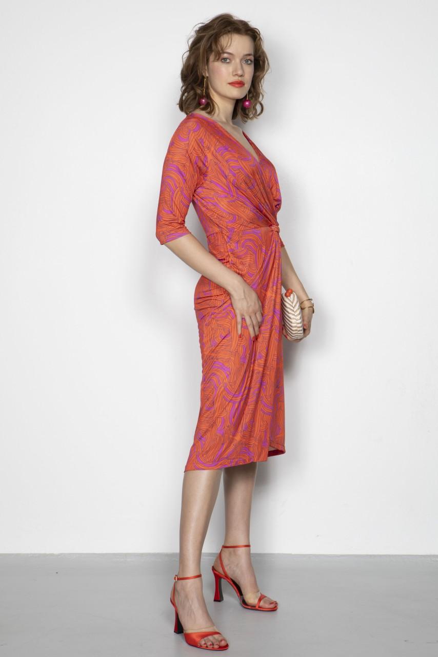 Marivie All Eyes On Me Swearly Orange Dress