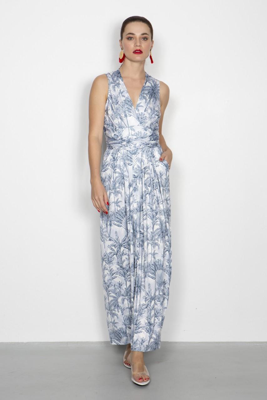 Marivie Champagne, what else jungle dark blue Dress