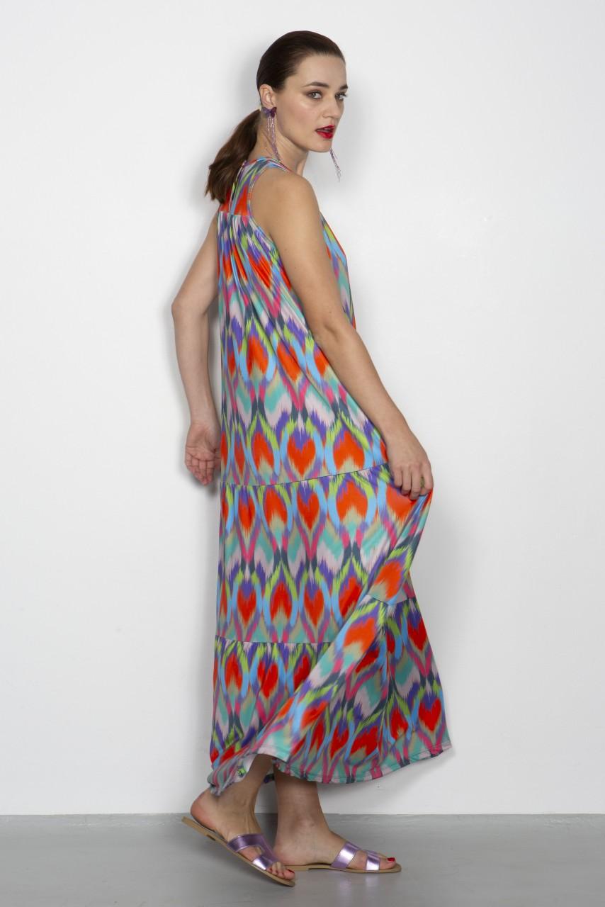 Marivie Darling Ikath Heart Orange Dress