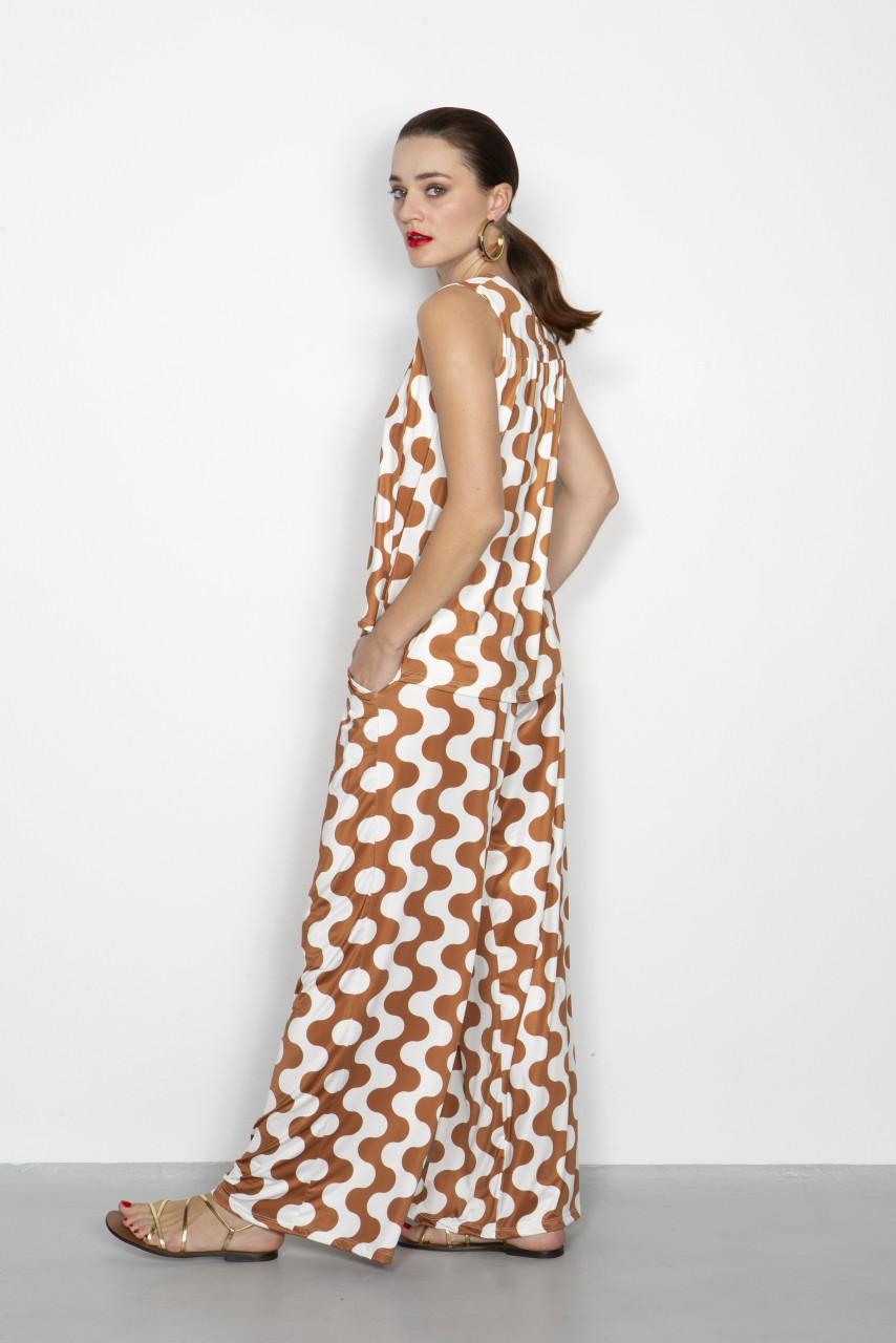 Marivie Easy going waves creme/brown Hose