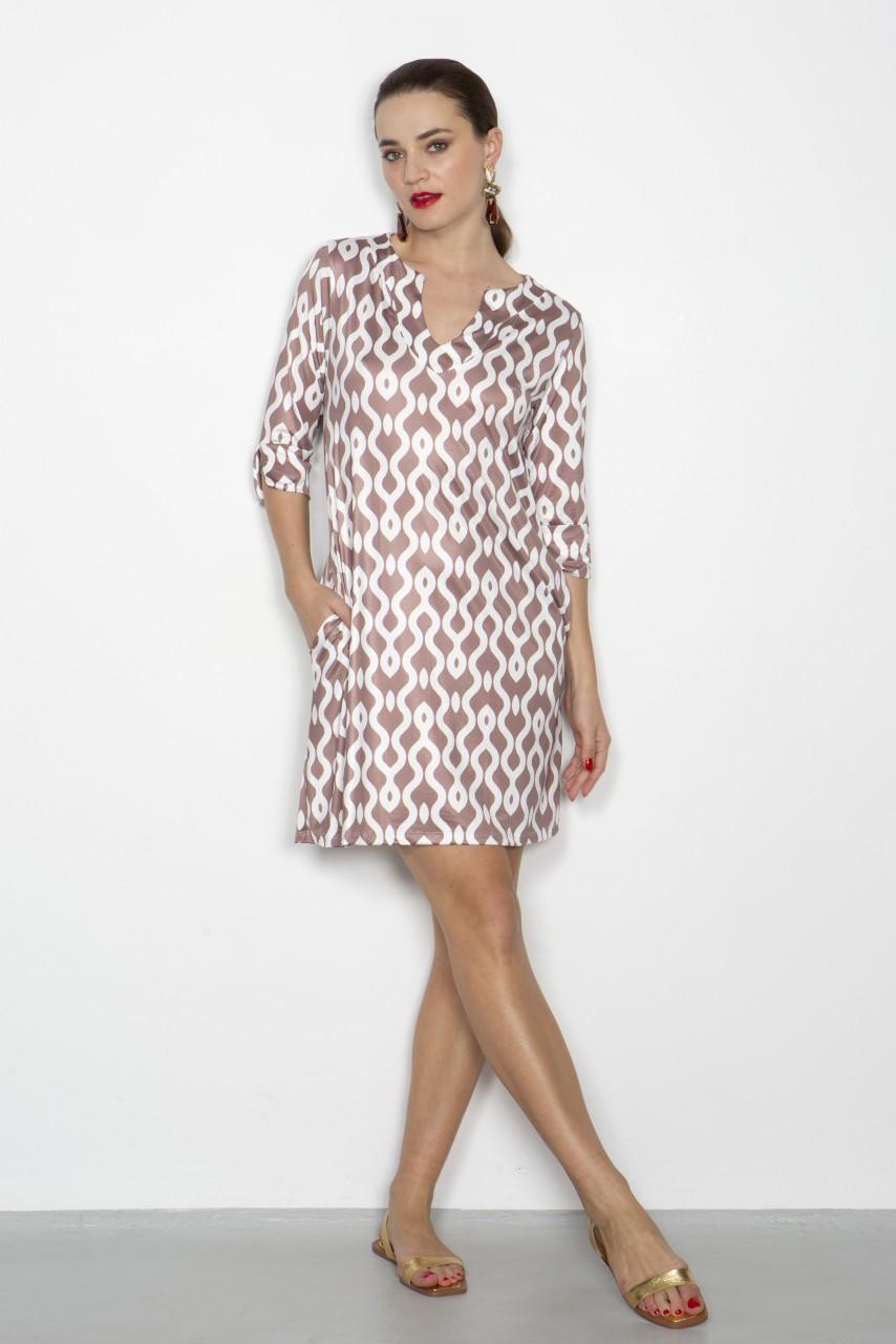 Marivie Happy pin brown Dress