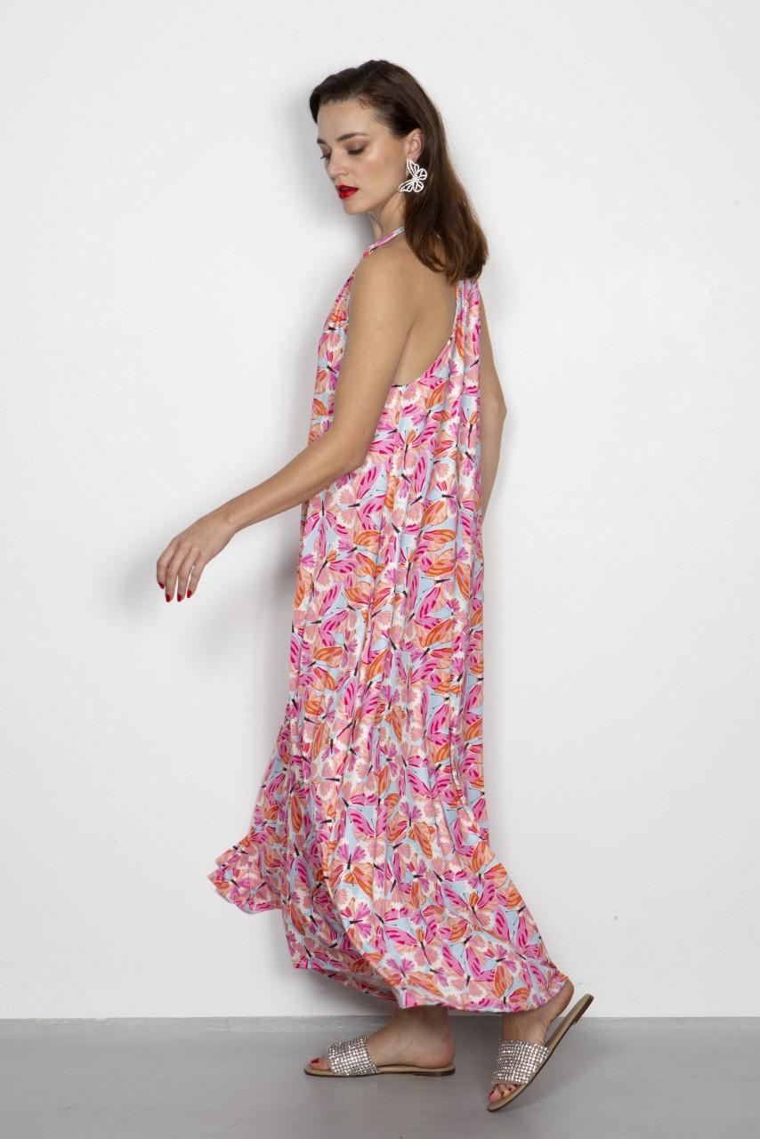 Marivie Holiday Butterflies Sky Blue Dress