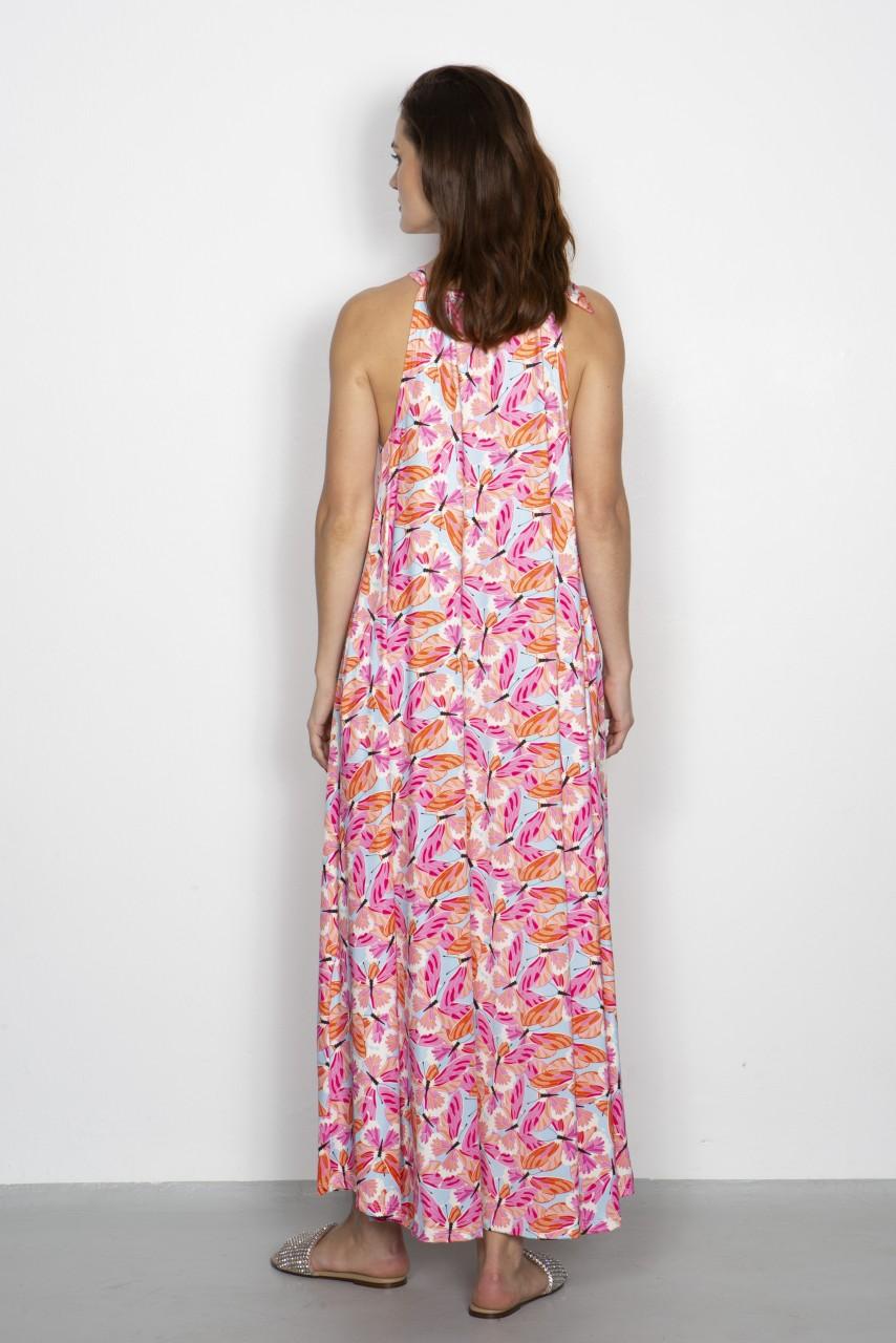 Marivie Holiday Butterflies Sky Blue Dress