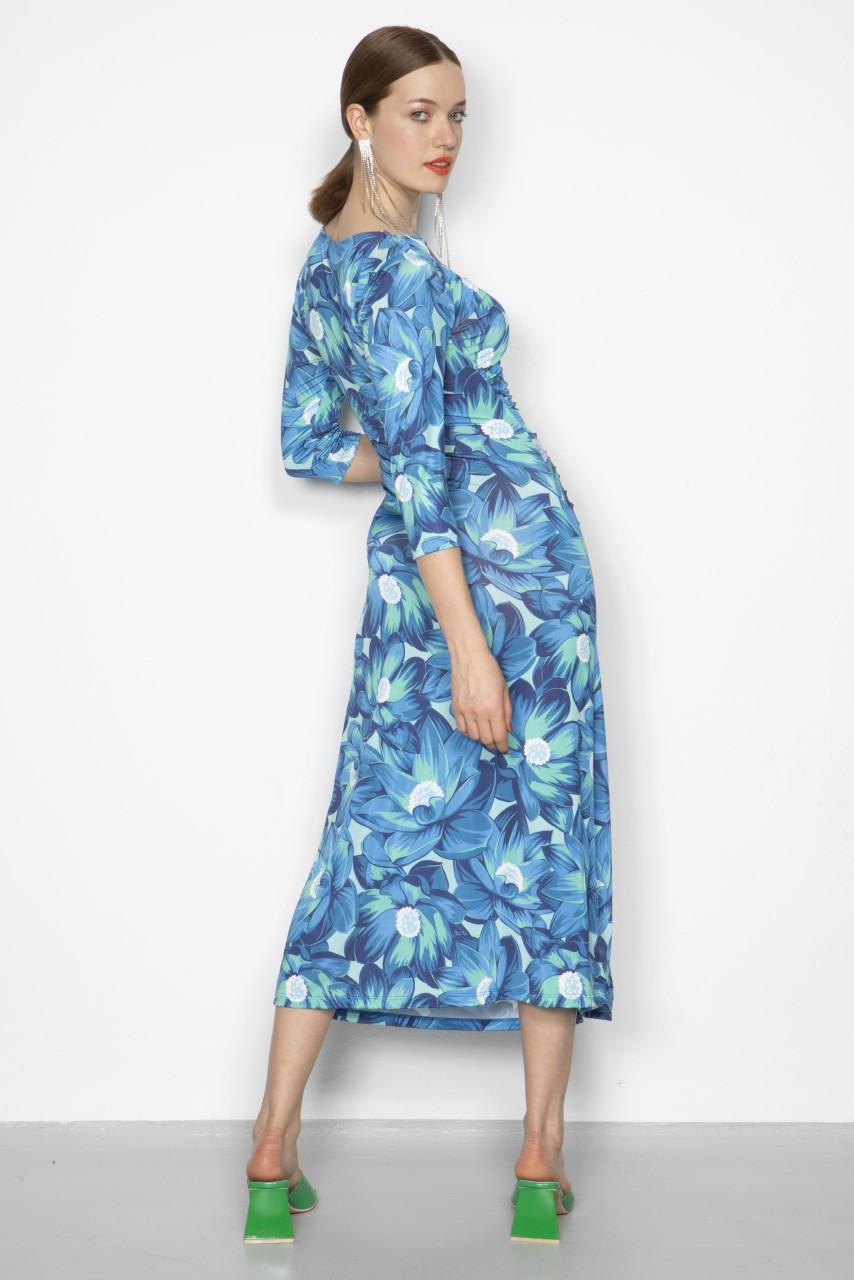 Marivie Illusion Water Lily Blue Dress