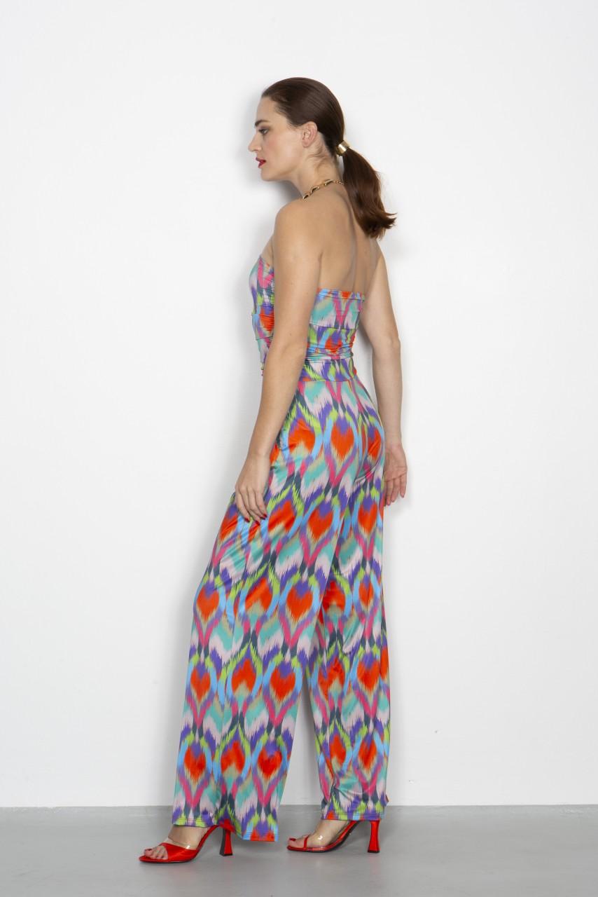 Marivie Jump Hot Ikath Heart Orange Dress