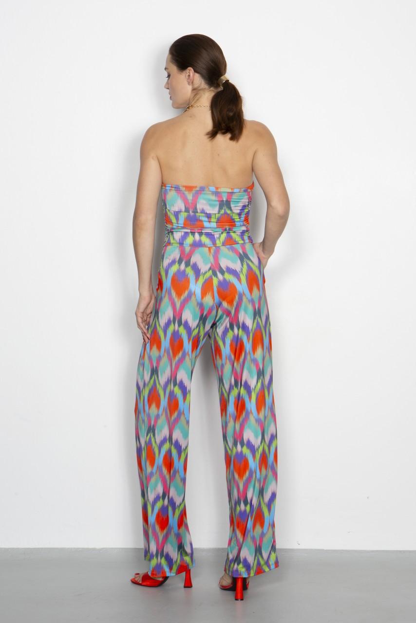 Marivie Jump Hot Ikath Heart Orange Dress