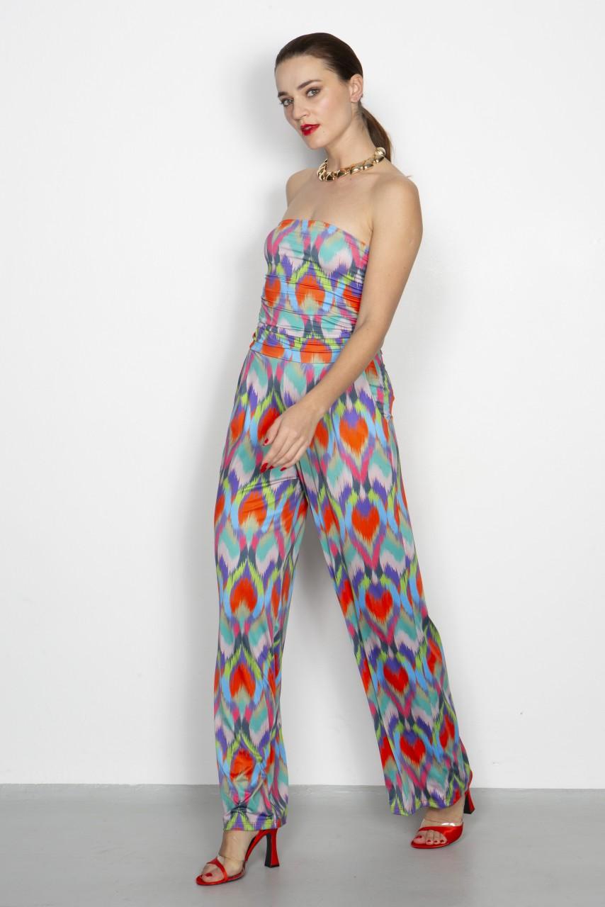 Marivie Jump Hot ikath heart orange Dress