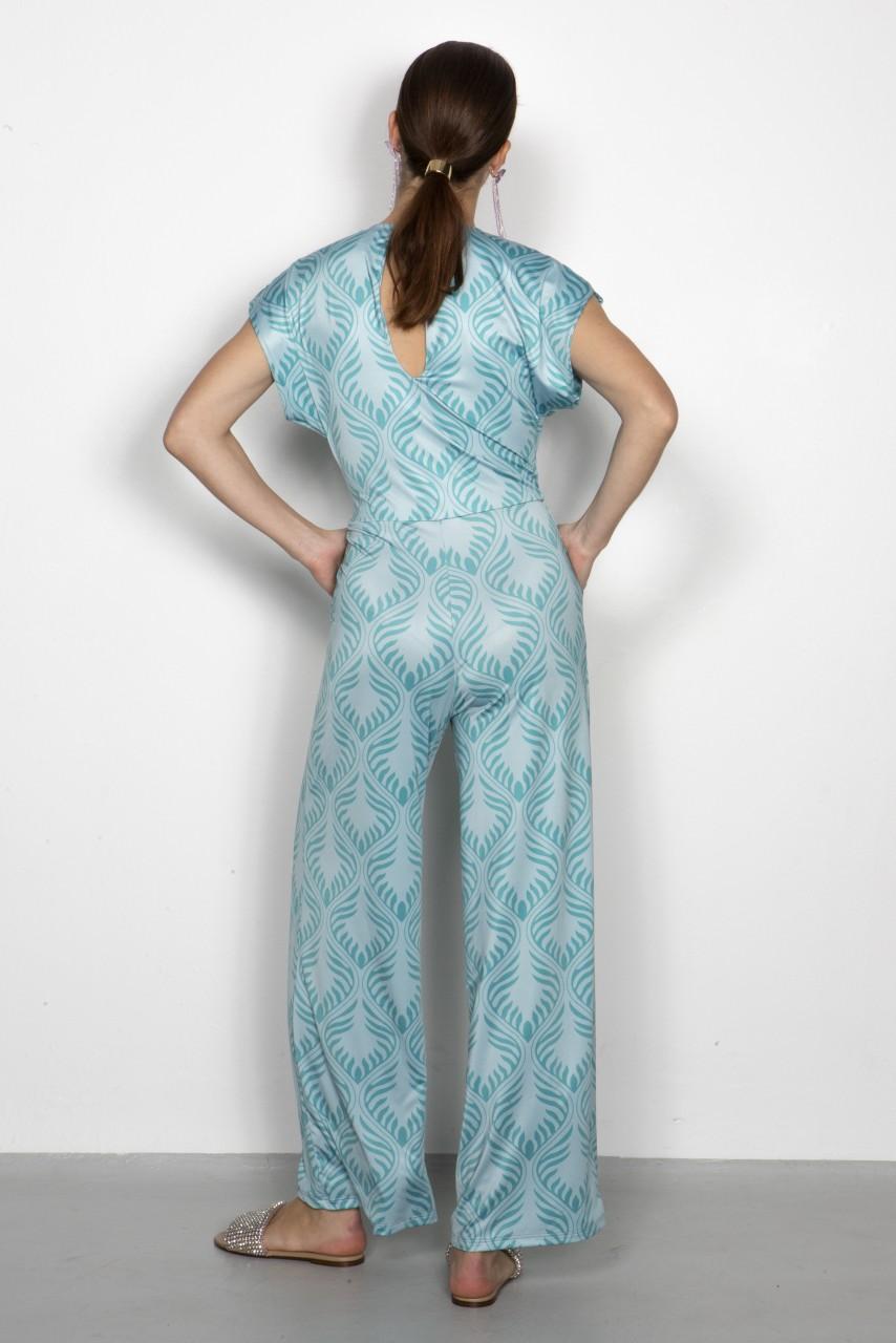 Marivie Jump Relax Leaf Mint Dress