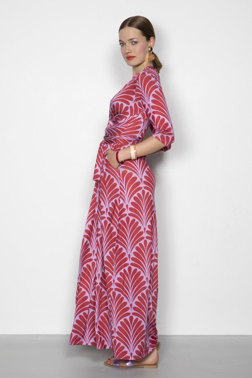 Marivie Oh, Beauty Art Deco Red Dress