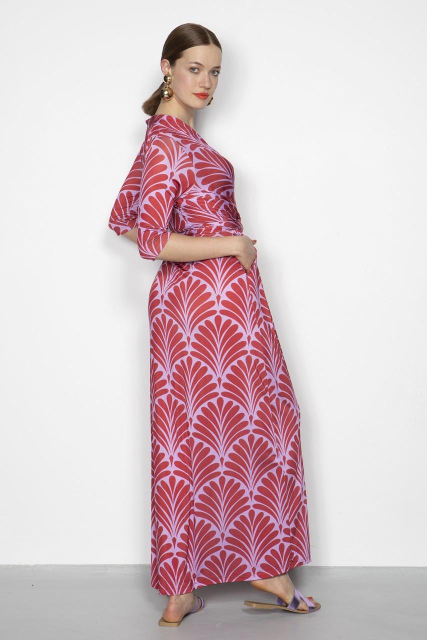 Marivie Oh, Beauty Art Deco Red Dress