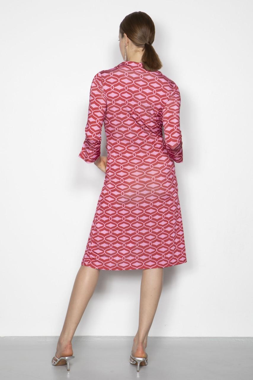 Marivie Oh, Yeah Waffle Red/rosé Dress