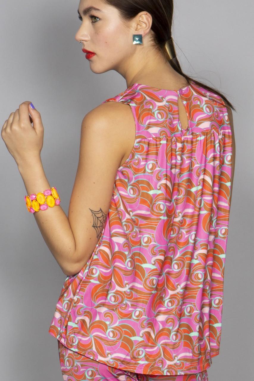 Marivie Superduper Pucci Pink Oberteil