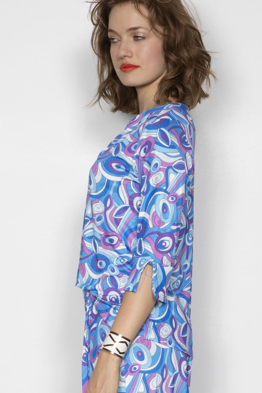 Marivie Top - Honey Pucci Blue/magenta Top