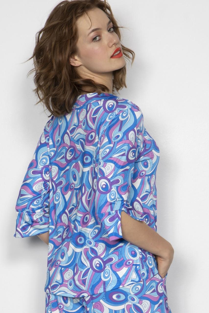 Marivie Top - Honey Pucci Blue/magenta Top