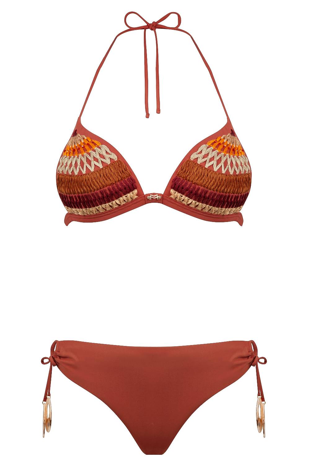 Maryan Mehlhorn HAND-EMBROIDERED PUSH-UP TOP