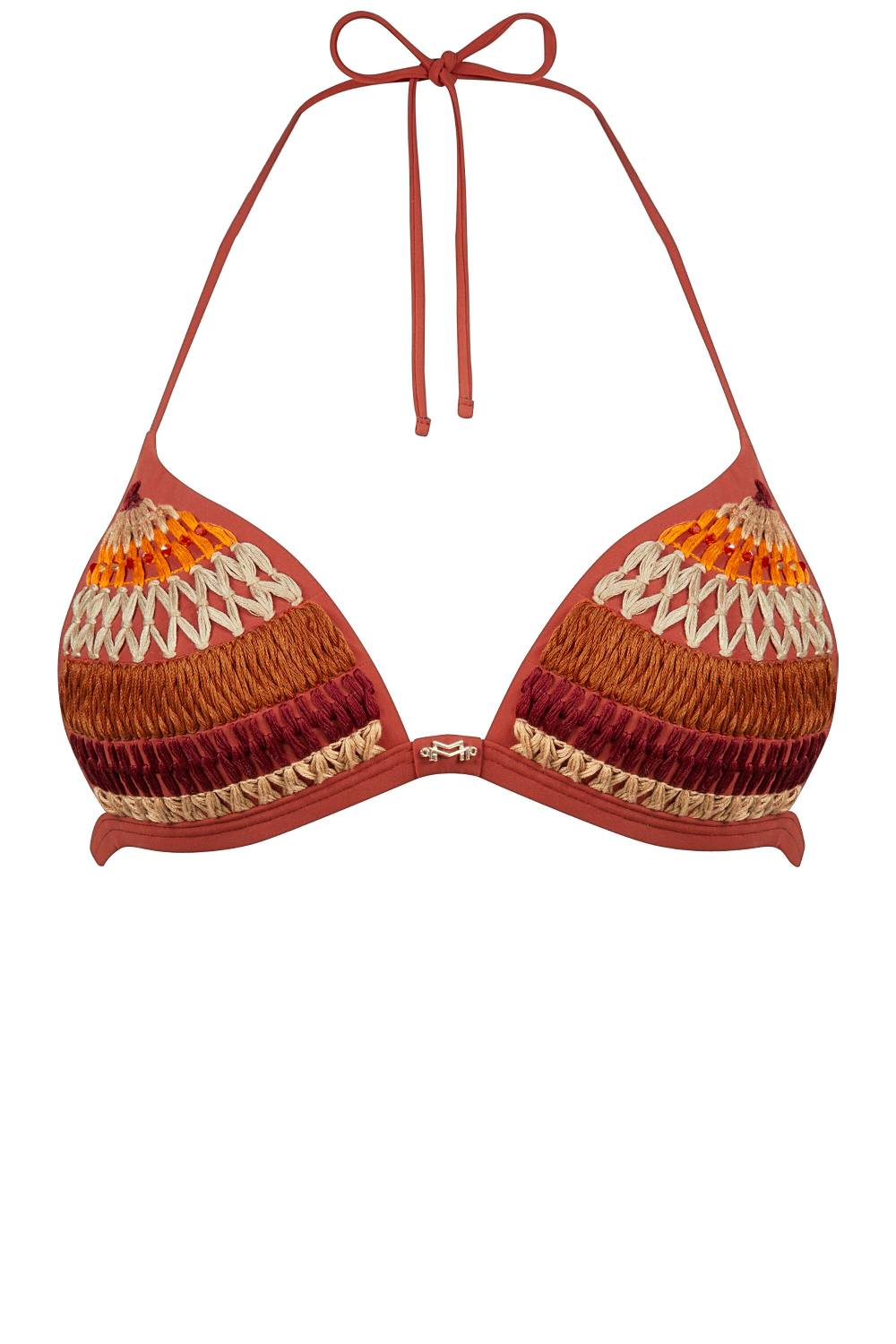 Maryan Mehlhorn HAND-EMBROIDERED PUSH-UP TOP