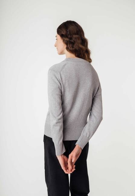 Melawear Damen Basic V-Neck Feinstrick Cardigan SURINA