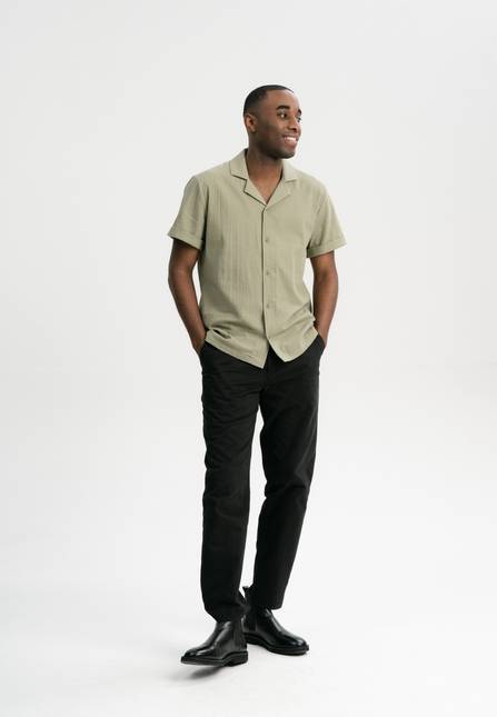 Melawear Herren Hemd Kurzärmlig Mit Bowling-Kragen MOHAN