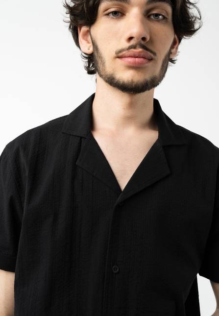 Melawear Herren Hemd Kurzärmlig Mit Bowling-Kragen MOHAN