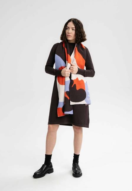 Melawear Jacquard Rippstrick Schal Artist Edition Maggie