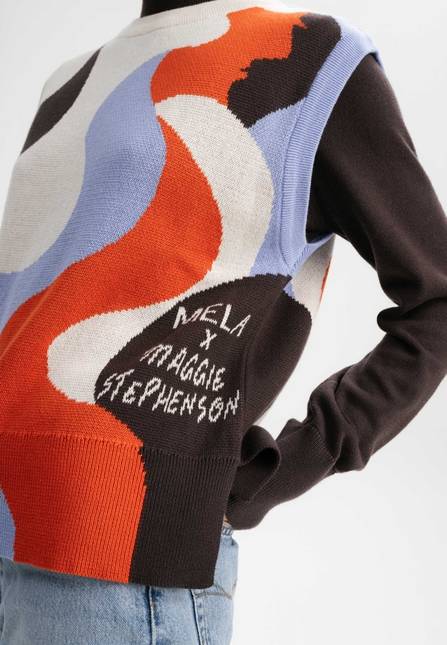 Melawear Jacquard Strick Pullunder Artist Edition Maggie
