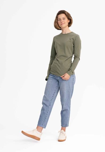 Melawear Damen Basic Langarmshirt DHIVYA