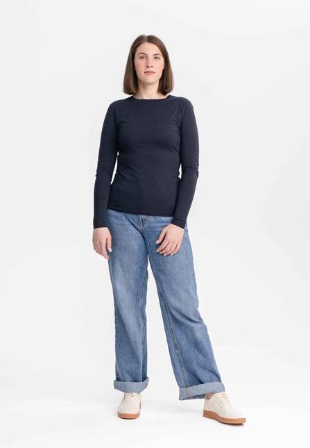 Melawear Damen Basic Langarmshirt DHIVYA