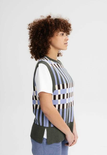 Melawear Damen Jacquard Strick Pullunder JAMUNA