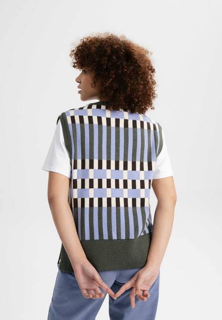 Melawear Damen Jacquard Strick Pullunder JAMUNA