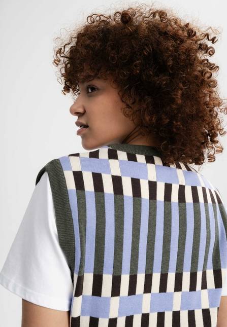 Melawear Damen Jacquard Strick Pullunder JAMUNA