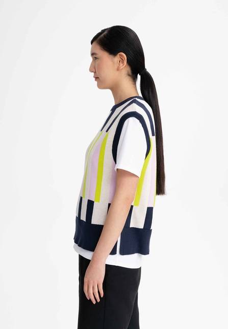 Melawear Damen Jacquard Strick Pullunder JAMUNA