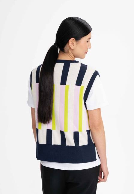 Melawear Damen Jacquard Strick Pullunder JAMUNA
