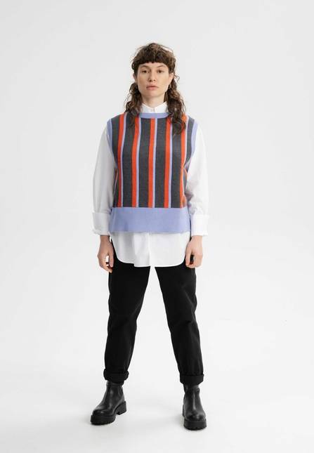 Melawear Damen Jacquard Strick Pullunder JAMUNA