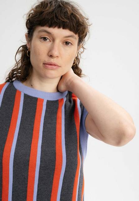 Melawear Damen Jacquard Strick Pullunder JAMUNA