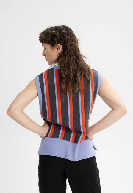 Melawear Damen Jacquard Strick Pullunder JAMUNA