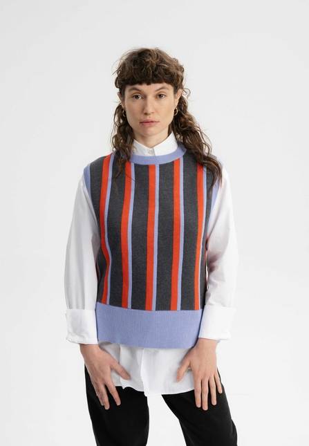 Melawear Damen Jacquard Strick Pullunder JAMUNA