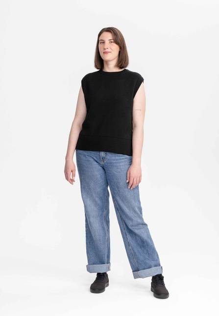 Melawear Damen Jacquard Strick Pullunder JAMUNA