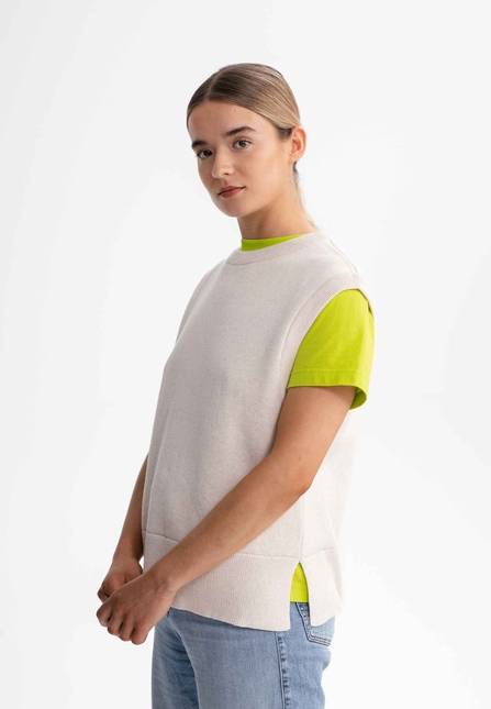 Melawear Damen Jacquard Strick Pullunder JAMUNA