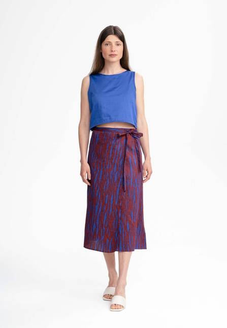 Melawear Damen Midi Wickelrock RUCHIKA