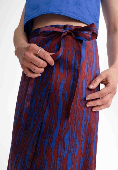 Melawear Damen Midi Wickelrock RUCHIKA