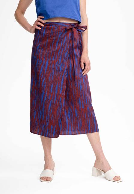 Melawear Damen Midi Wickelrock RUCHIKA