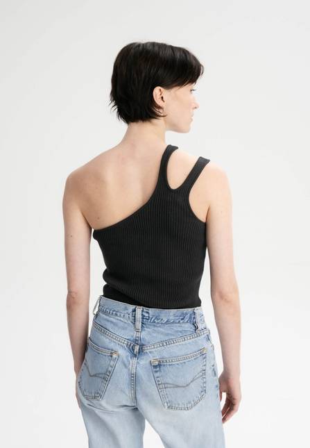 Melawear Damen One Shoulder Strick Top ROJANA