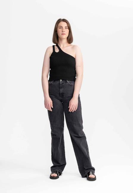 Melawear Damen One Shoulder Strick Top ROJANA