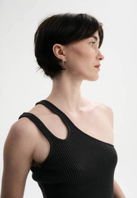 Melawear Damen One Shoulder Strick Top ROJANA